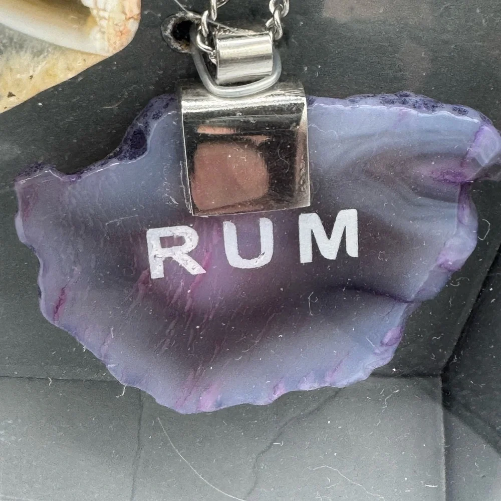 NWT Set of 4 Godinger Agate Liquor Tags Double Sided